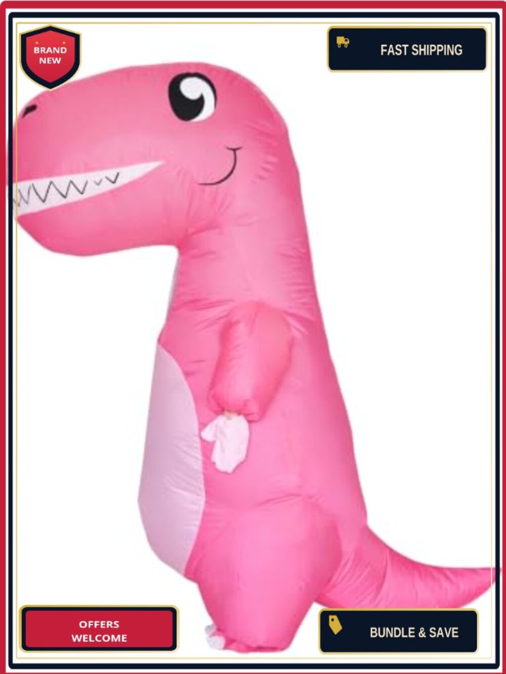 Adult Inflatable Dinosaur Costume Funny T-Rex Blow Up Suit